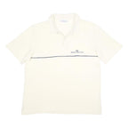 SERGIO TACCHINI Mens White Polo Shirt XL Cotton Basic Short Sleeve Logo