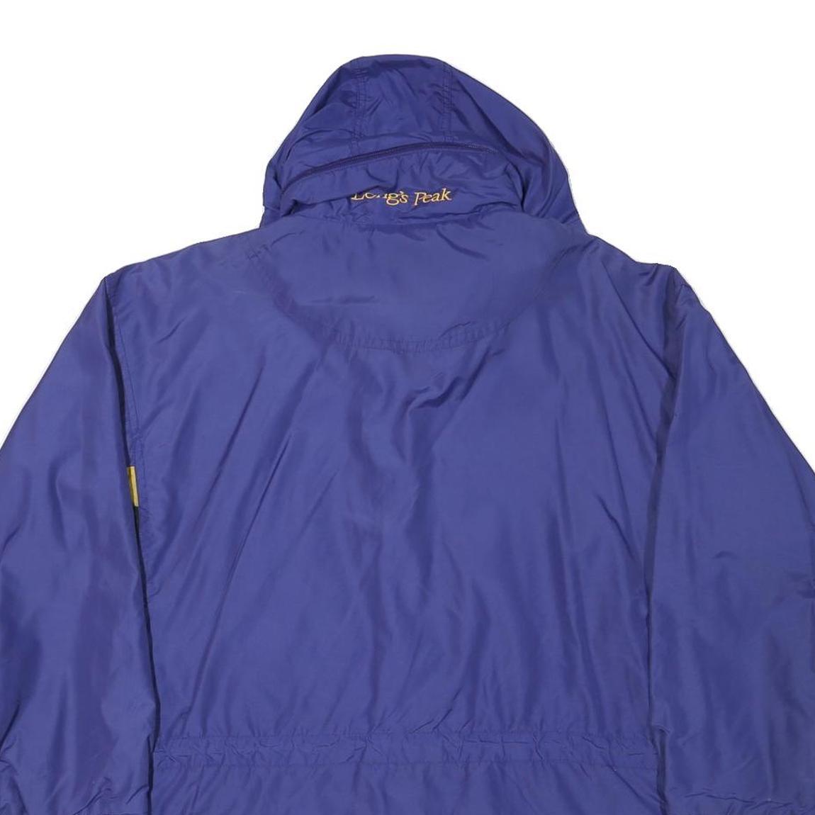 COLUMBIA Womens Blue & Yellow Outdoor Jacket S Polyester Blend Zip Hooded