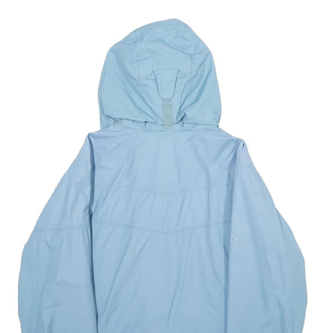 COLUMBIA Womens Blue Nylon Outdoor Hooded Jacket S Zip Lightweight Water