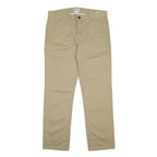 TIMBERLAND Mens Cotton Beige Regular Straight Trousers W32 L32 Casual Classic