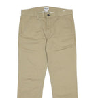 TIMBERLAND Mens Cotton Beige Regular Straight Trousers W32 L32 Casual Classic
