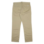 TIMBERLAND Mens Cotton Beige Regular Straight Trousers W32 L32 Casual Classic