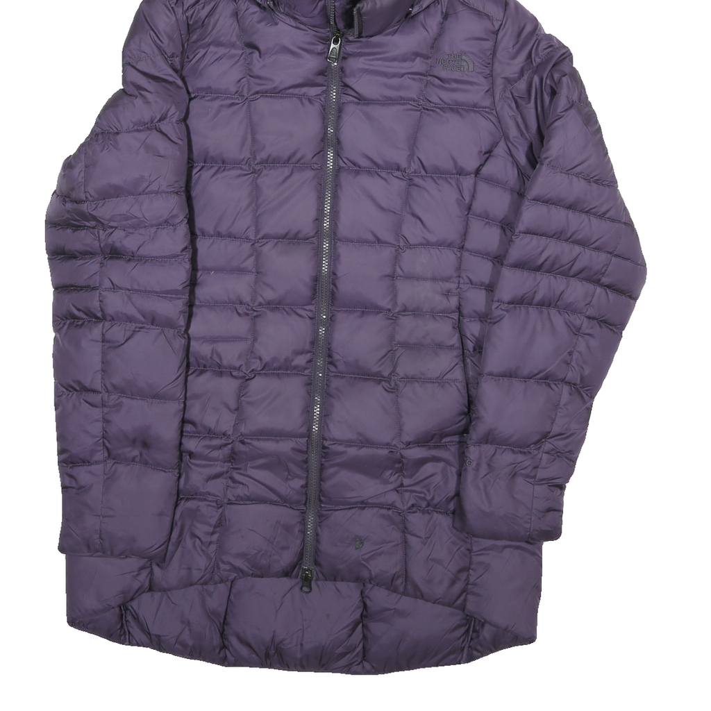 THE NORTH FACE Womens Purple Slim Puffer Jacket Size S Polyester Blend Hooded