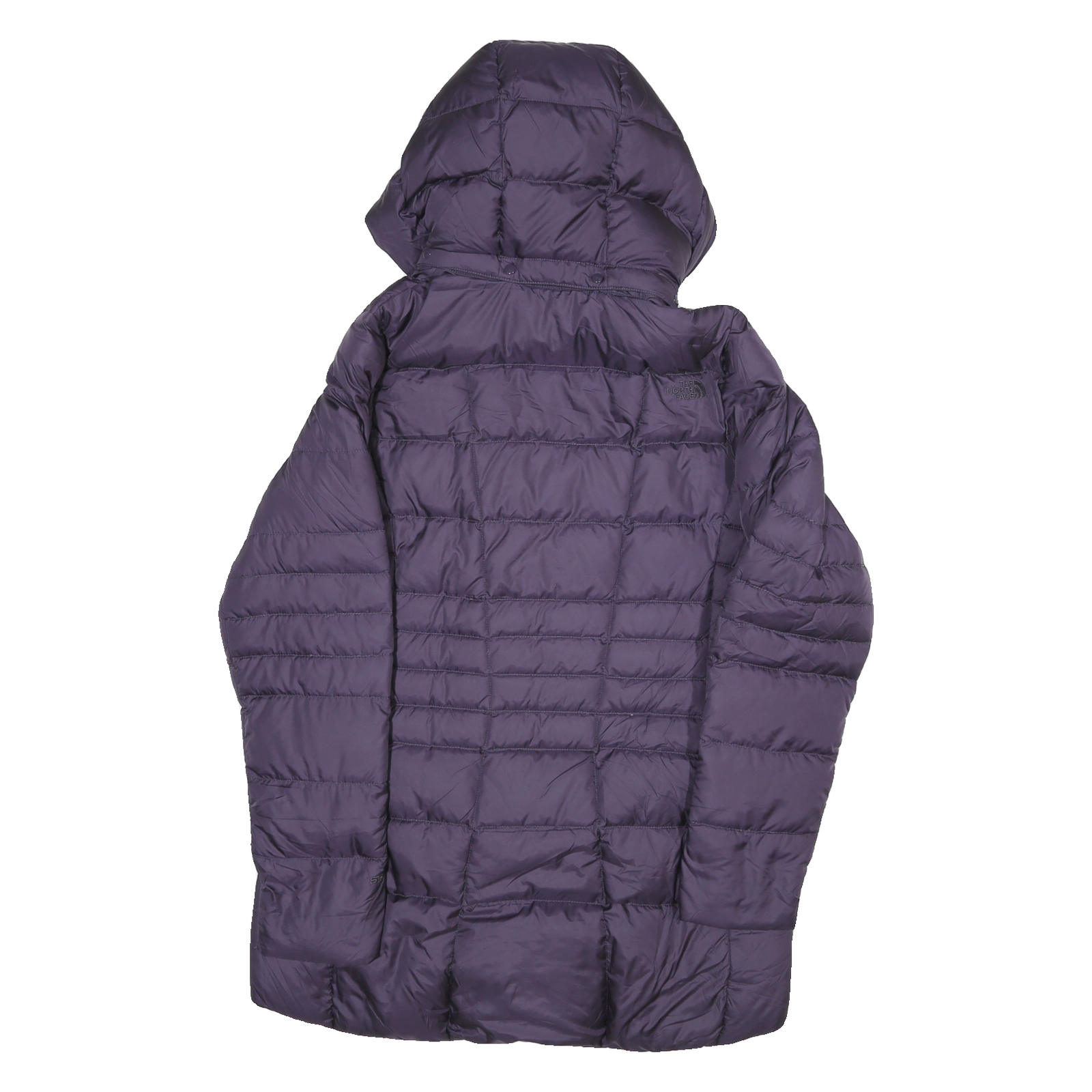 THE NORTH FACE Womens Purple Slim Puffer Jacket Size S Polyester Blend Hooded