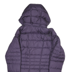 THE NORTH FACE Womens Purple Slim Puffer Jacket Size S Polyester Blend Hooded