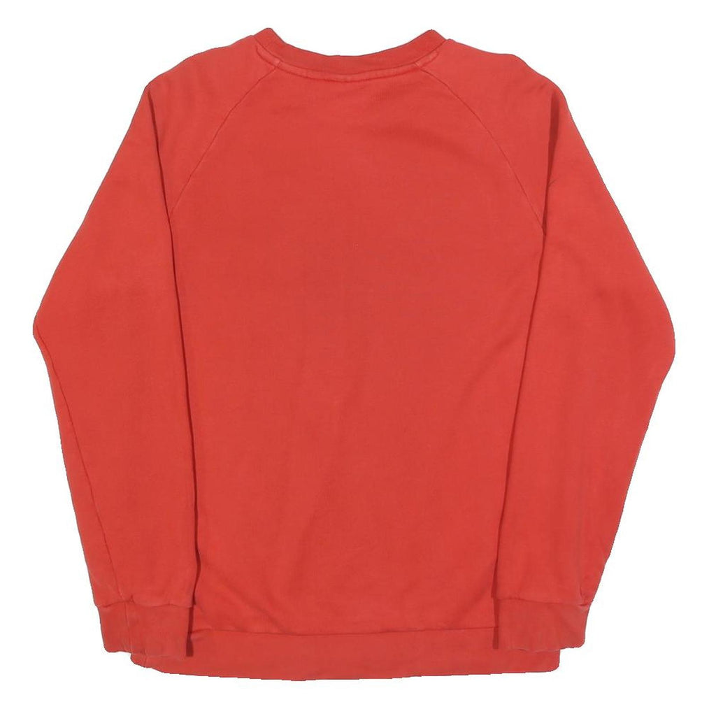 ADIDAS Mens Red Cotton Blend Crew Neck Sweatshirt S Casual