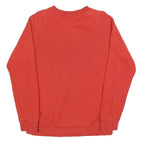 ADIDAS Mens Red Cotton Blend Crew Neck Sweatshirt S Casual