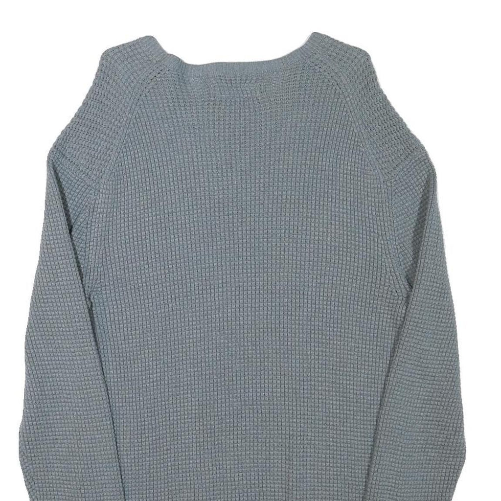 ALL SAINTS Mens Grey Cotton Blend Patterned Crew Neck Basic Knit Jumper M Casual