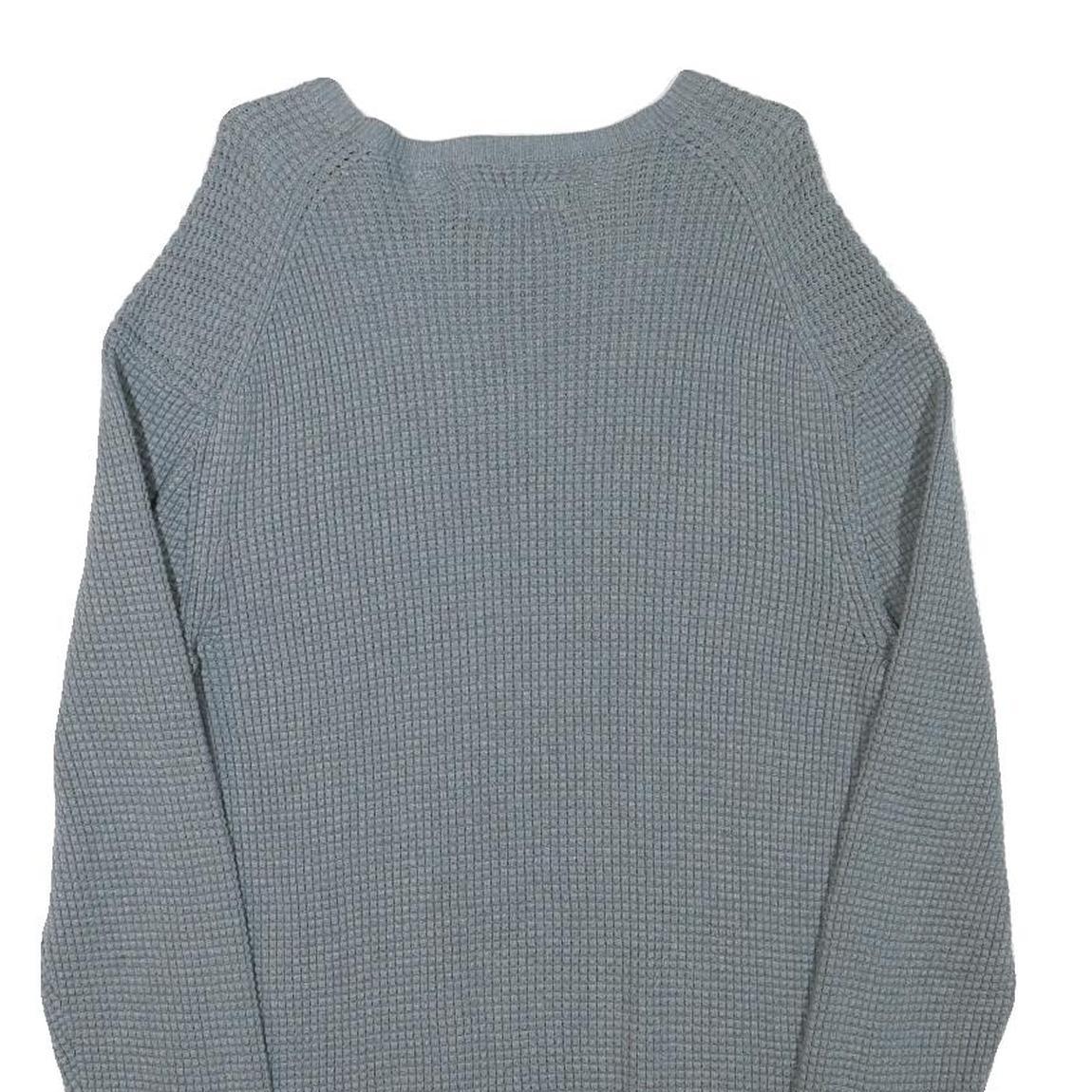 ALL SAINTS Mens Grey Cotton Blend Patterned Crew Neck Basic Knit Jumper M Casual