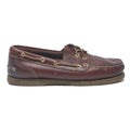 & SONS Womens Brown Leather Loafer Shoes UK 5 Casual Slip On Boat Style