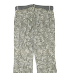 YOU Mens Cotton Blend Grey Camouflage Regular Cargo Trousers W34 L32 Belted