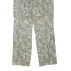 YOU Mens Cotton Blend Grey Camouflage Regular Cargo Trousers W34 L32 Belted