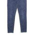 7 FOR ALL MANKIND Womens Slim Blue Denim Jeans W26 L26 Signature Stitching Zip