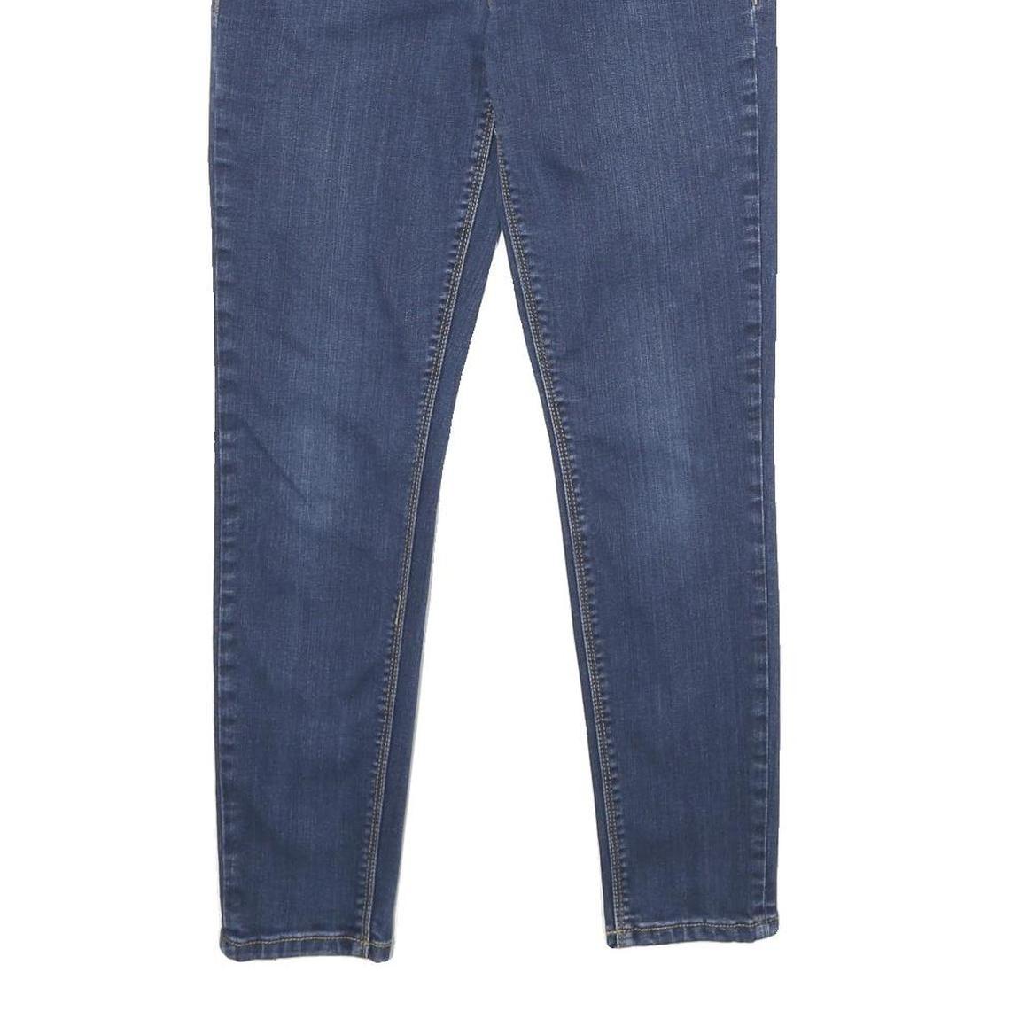 7 FOR ALL MANKIND Womens Slim Blue Denim Jeans W26 L26 Signature Stitching Zip