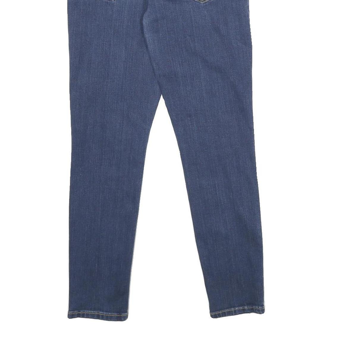 7 FOR ALL MANKIND Womens Slim Blue Denim Jeans W26 L26 Signature Stitching Zip