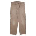 DICKIES Mens Regular Fit Workwear Beige Denim Jeans W32 L30 Durable Cotton Blend