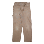 DICKIES Mens Regular Fit Workwear Beige Denim Jeans W32 L30 Durable Cotton Blend