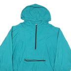 LL BEAN Mens Blue Outdoor Jacket XL Polyester Blend Zip Hooded Plain Windbreaker