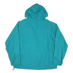 LL BEAN Mens Blue Outdoor Jacket XL Polyester Blend Zip Hooded Plain Windbreaker