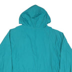 LL BEAN Mens Blue Outdoor Jacket XL Polyester Blend Zip Hooded Plain Windbreaker