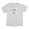 GILDAN Mens Grey Helena Husky Baseball T-Shirt L Short Sleeve Crew Neck Cotton