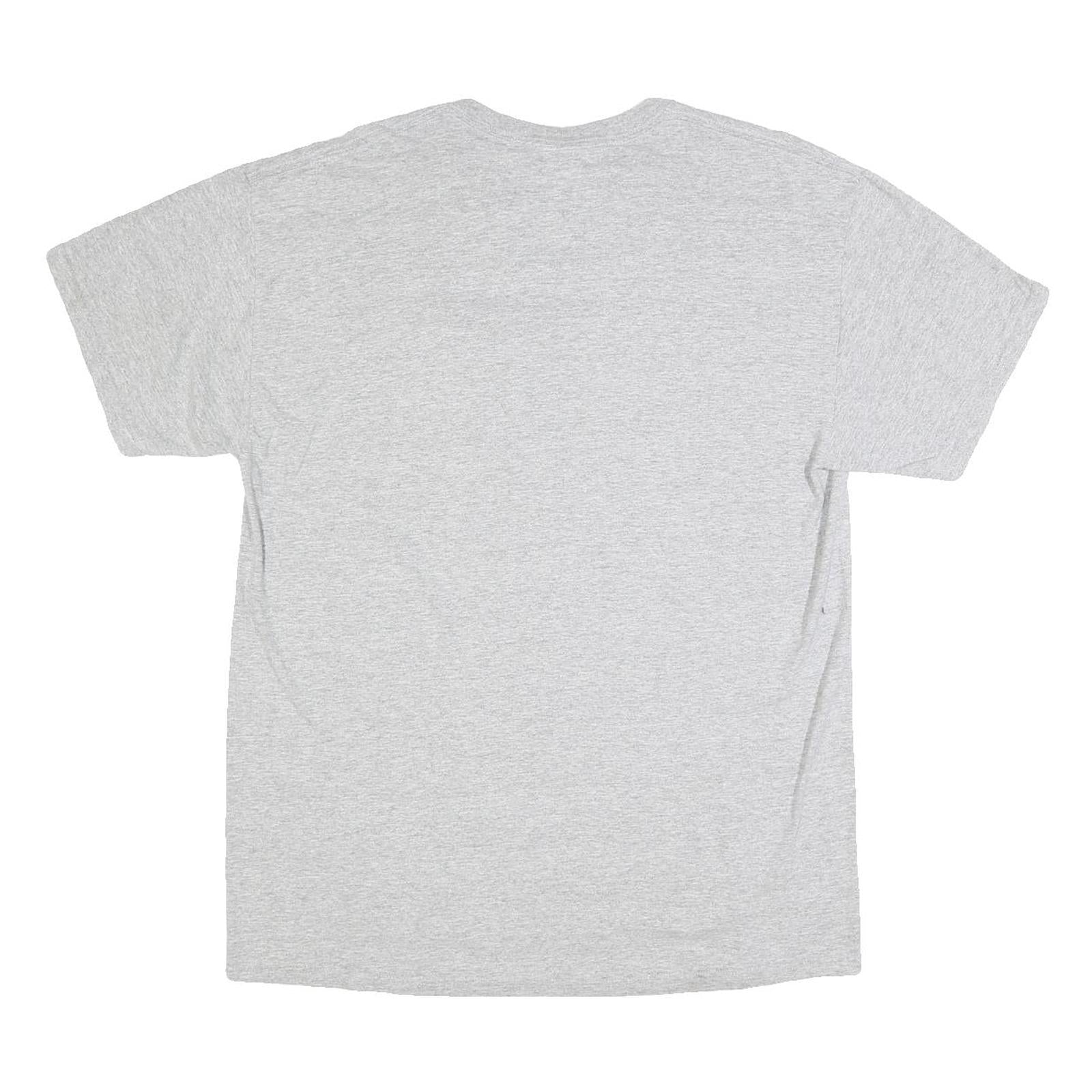 GILDAN Mens Grey Helena Husky Baseball T-Shirt L Short Sleeve Crew Neck Cotton