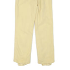 Womens Cream Wool Regular Fit Straight Leg Trousers W22 L25 Zip Closure