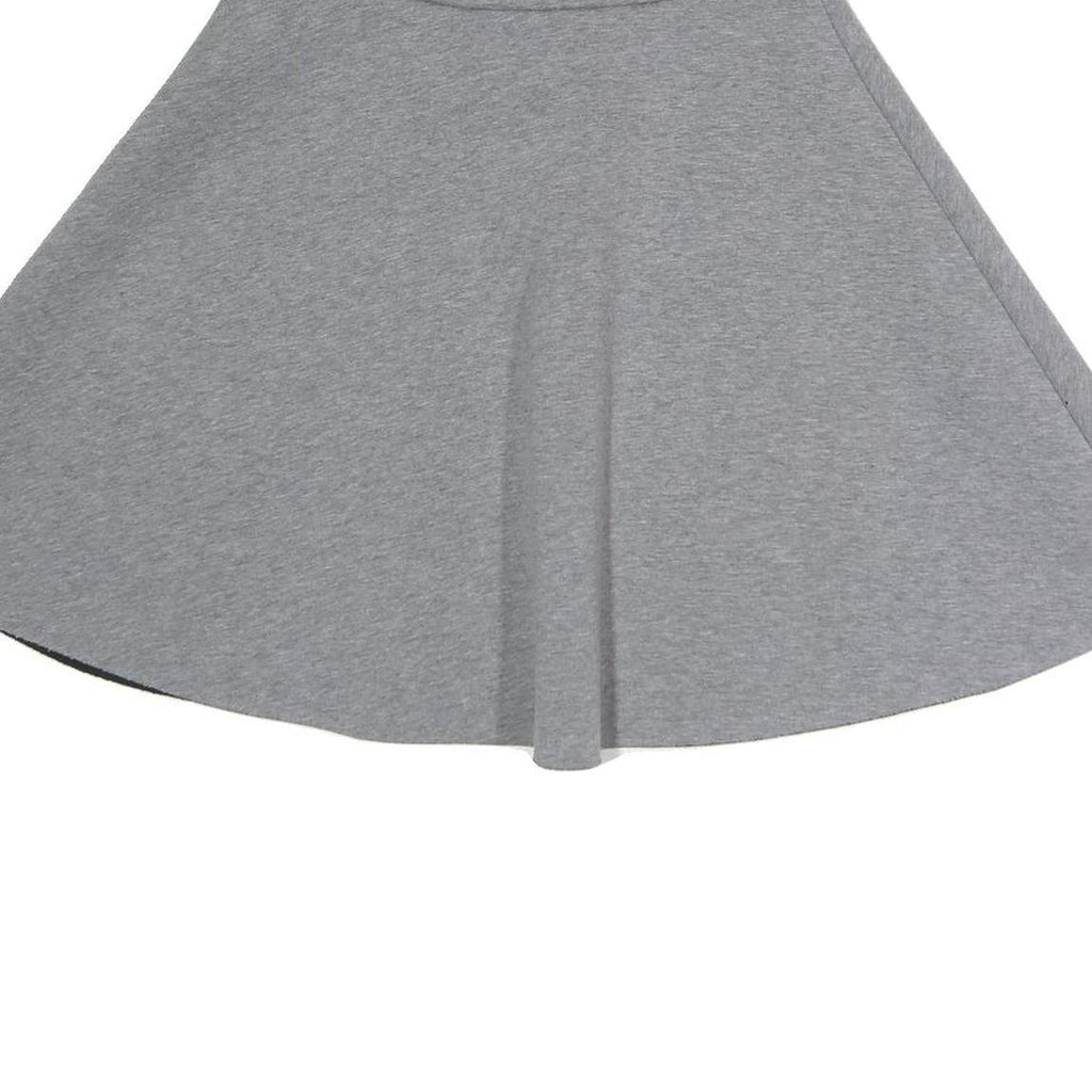 COS Womens Grey Flare Cotton Blend Skirt S Lightweight Soft Comfortable