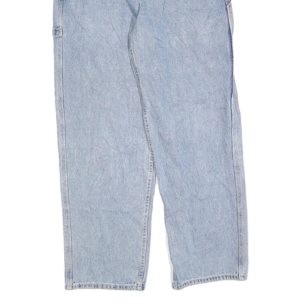 BLACK ICON Mens Jeans Blue Relaxed Straight Denim Light W30 L30 Casual Workwear