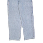 BLACK ICON Mens Jeans Blue Relaxed Straight Denim Light W30 L30 Casual Workwear