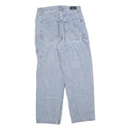 BLACK ICON Mens Jeans Blue Relaxed Straight Denim Light W30 L30 Casual Workwear