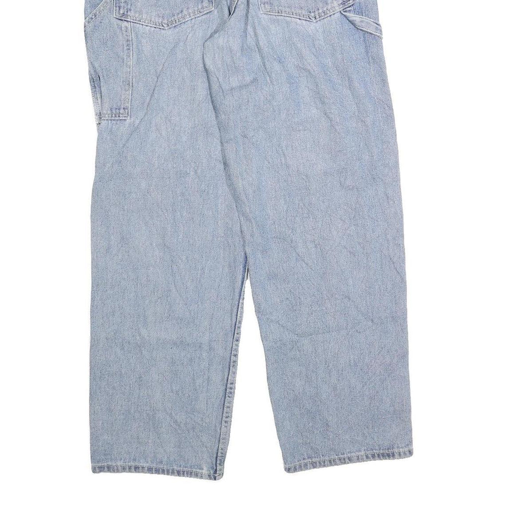 BLACK ICON Mens Jeans Blue Relaxed Straight Denim Light W30 L30 Casual Workwear