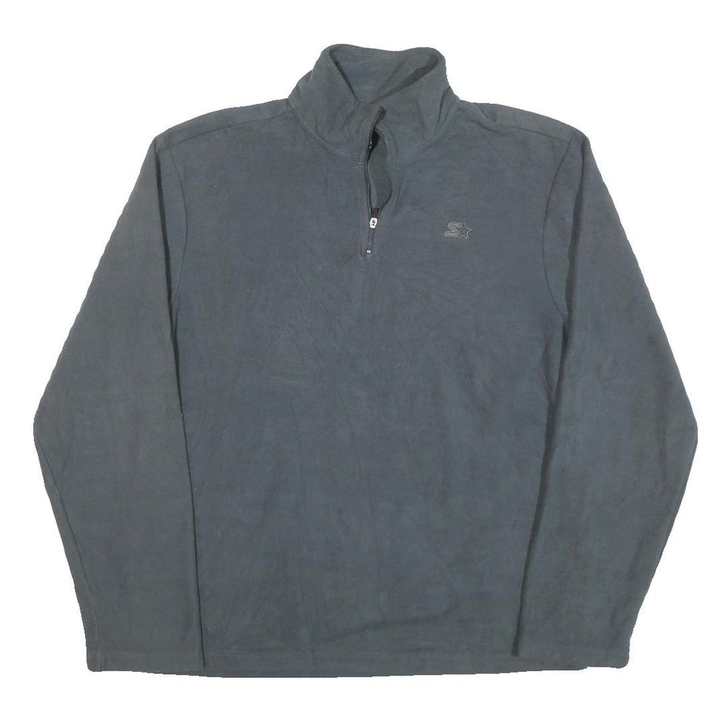 STARTER Mens Grey Plain Pullover High Neck Basic Knit Jumper S Casual Warm