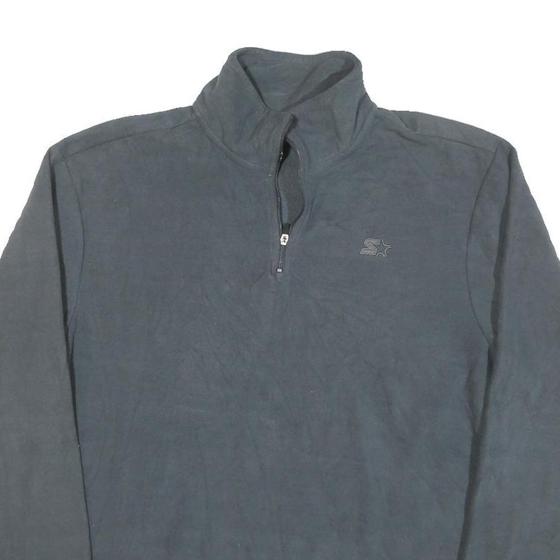 STARTER Mens Grey Plain Pullover High Neck Basic Knit Jumper S Casual Warm
