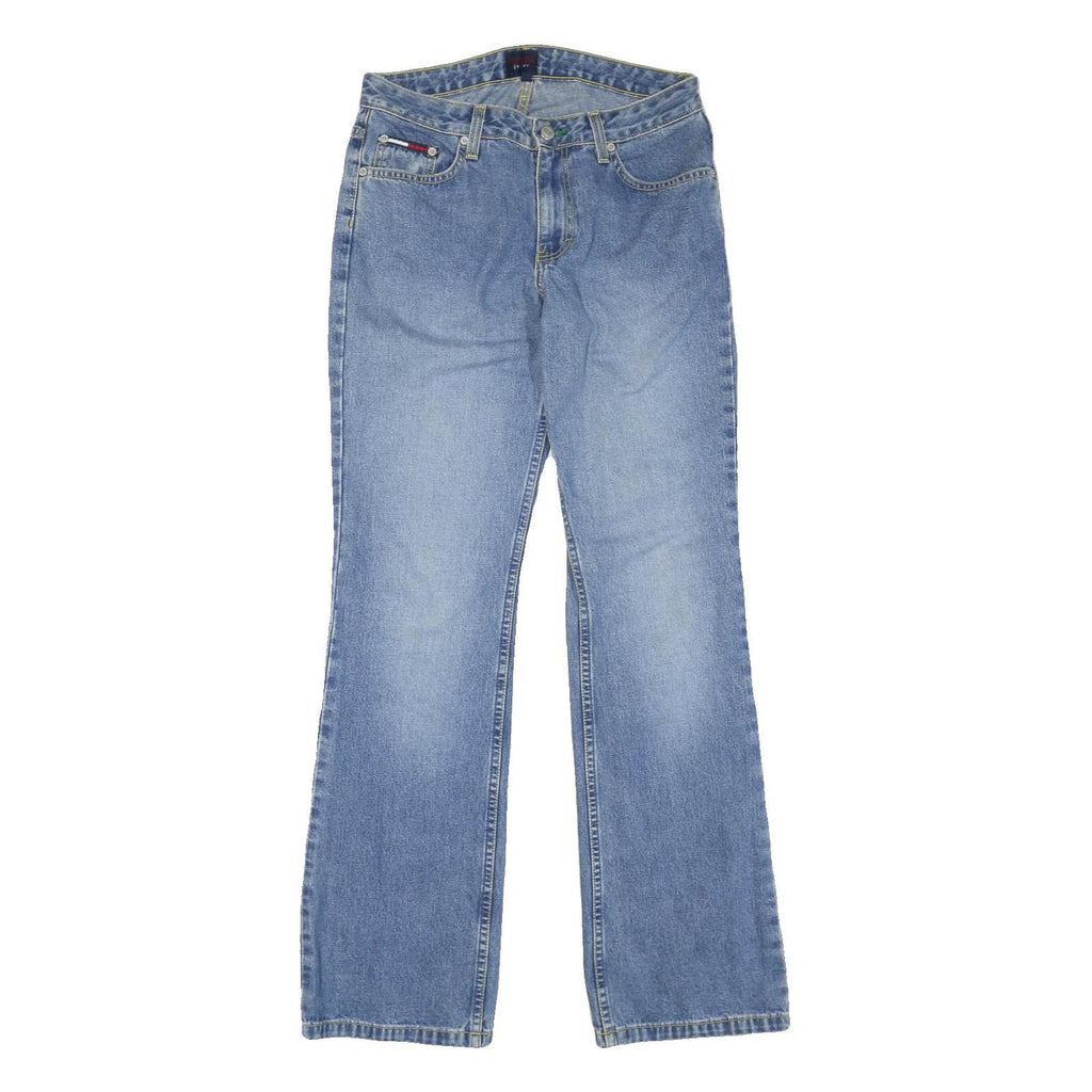 TOMMY HILFIGER Womens Regular Fit Blue Denim Jeans W30 L32 Classic Zip Pockets