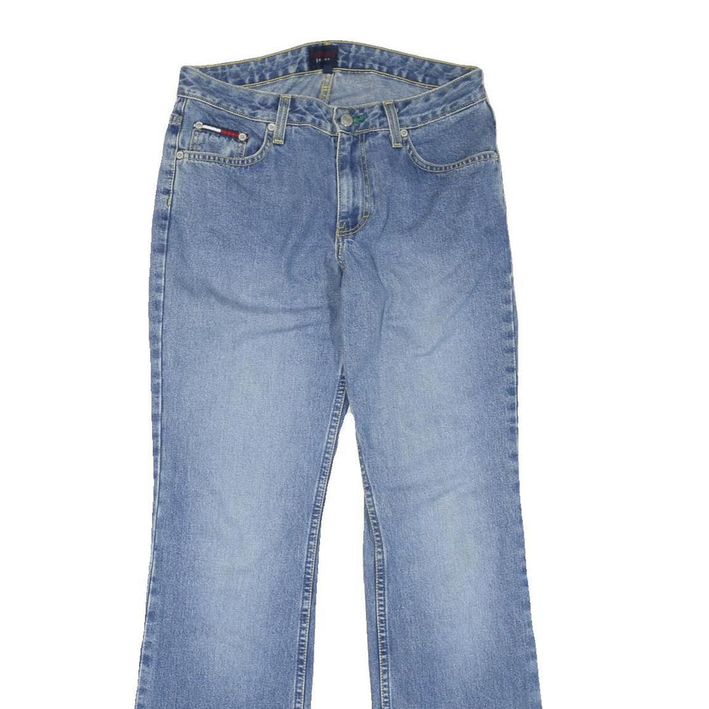 TOMMY HILFIGER Womens Regular Fit Blue Denim Jeans W30 L32 Classic Zip Pockets