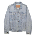 LEVI'S Mens Blue Cotton Denim Jacket S Button Front Classic Plain Casual