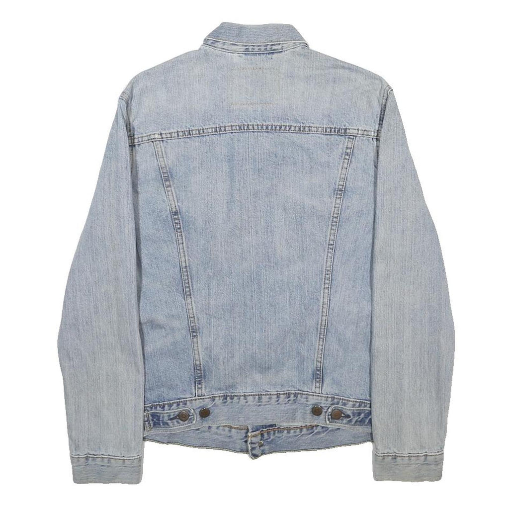 LEVI'S Mens Blue Cotton Denim Jacket S Button Front Classic Plain Casual