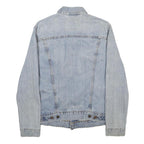 LEVI'S Mens Blue Cotton Denim Jacket S Button Front Classic Plain Casual