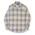 RALPH LAUREN Mens Yellow & Purple Check Shirt M Cotton Blend Casual Long Sleeve