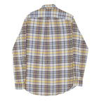 RALPH LAUREN Mens Yellow & Purple Check Shirt M Cotton Blend Casual Long Sleeve