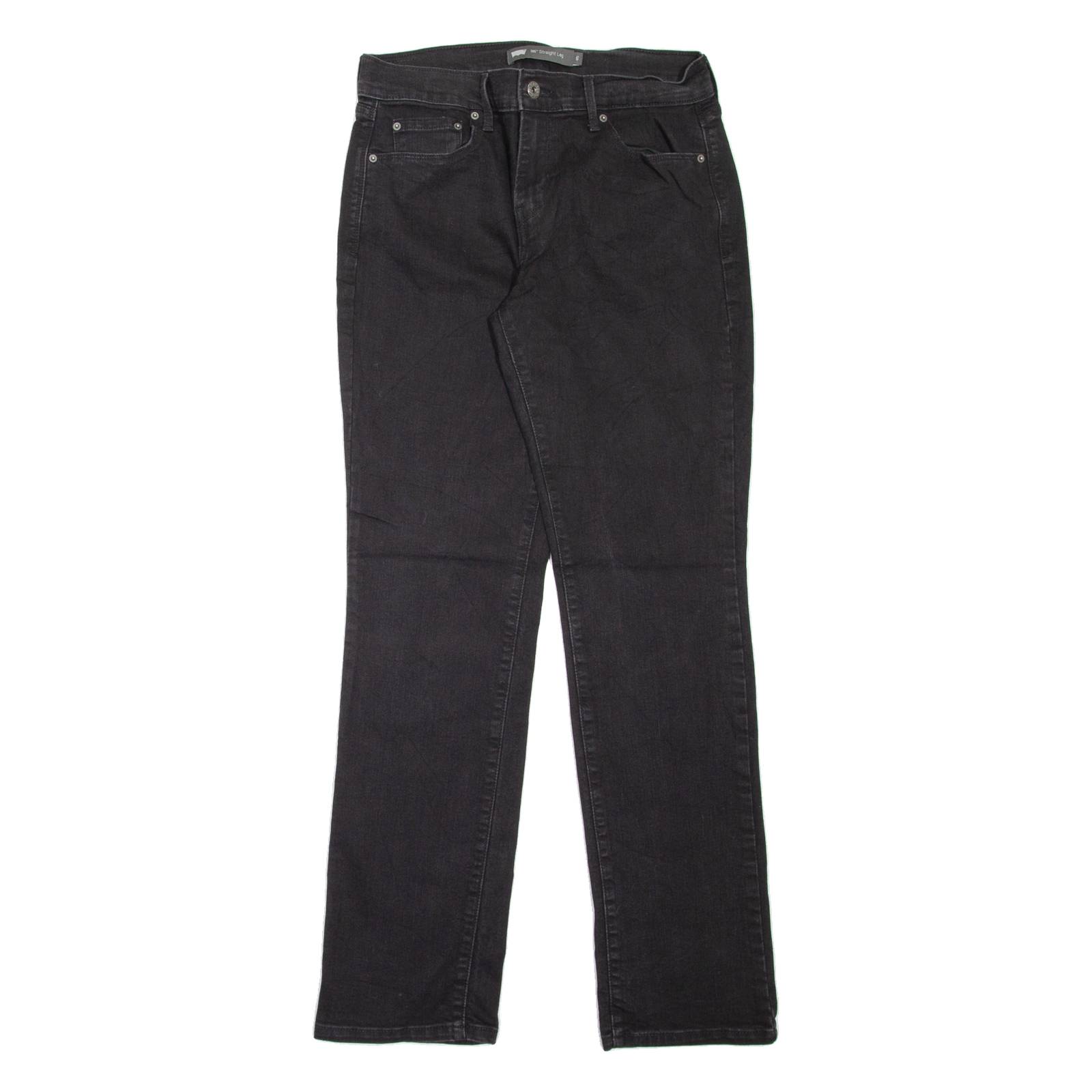 LEVI'S 505 Womens Jeans Black Regular Straight W28 L32