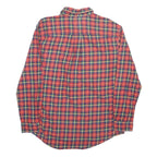TOMMY HILFIGER Mens Red Green Check Shirt XL Classic Fit Casual Long Sleeve