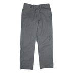 DICKIES Mens Polyester Blend Classic Grey Trousers W36 L32 Workwear Zip Closure