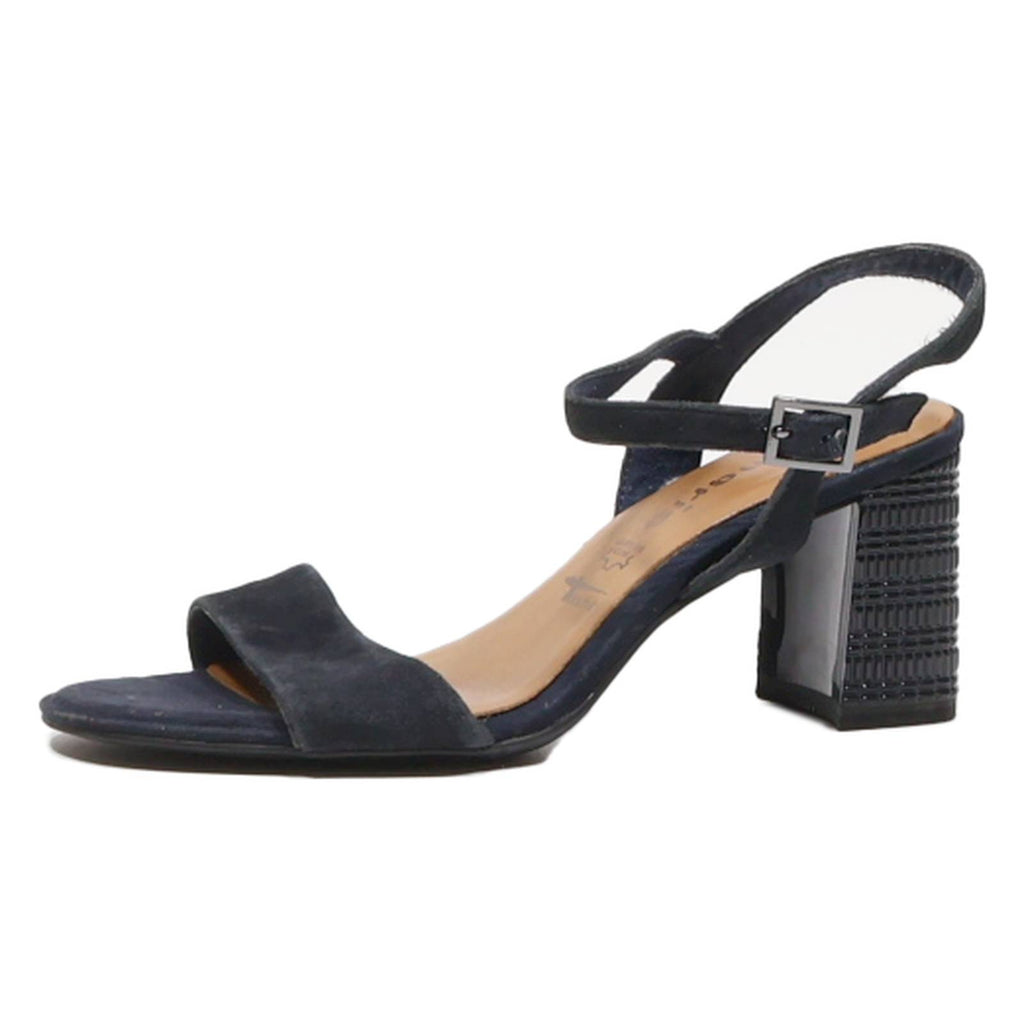 TAMARIS Strappy Heels Blue Leather Womens UK 6
