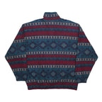 BUGLE BOY Mens Navy & Maroon Patterned Pullover Jumper M Vintage Winterwear