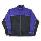 FILA Mens Purple & Black Polyester Blend Track Jacket XL Zip Plain Sportswear