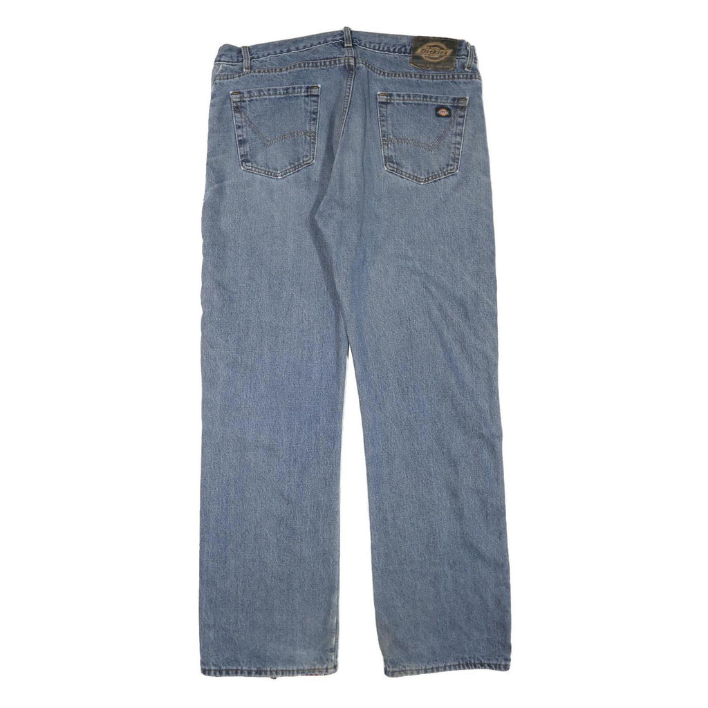 DICKIES Mens Jeans Regular Straight Denim Medium W40 L33 Workwear Zip Closure
