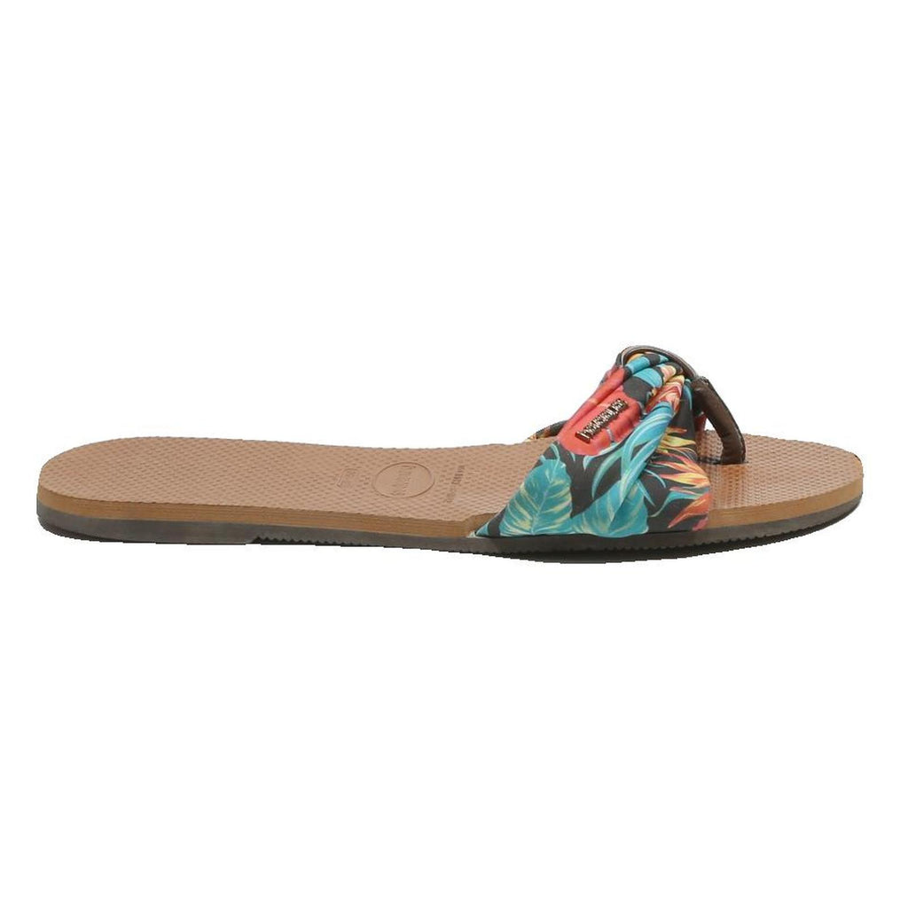 HAVAIANAS Tropical Print Womens Flat Sandals Synthetic UK 6.5 Summer Beachwear