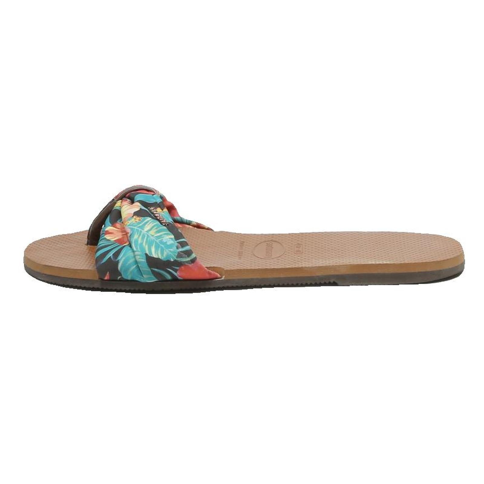 HAVAIANAS Tropical Print Womens Flat Sandals Synthetic UK 6.5 Summer Beachwear